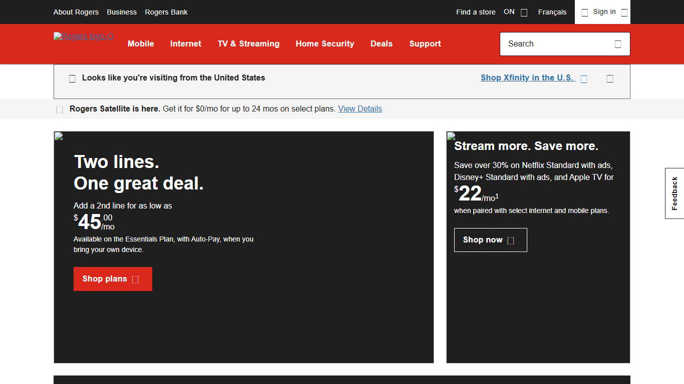 Mobile, Internet, TV, Home Monitoring, Home phone - Rogers